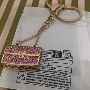 Pink Crystal Handbag Bag Charm
